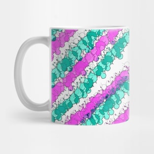 Pink and Teal Splatter Distressed Mug